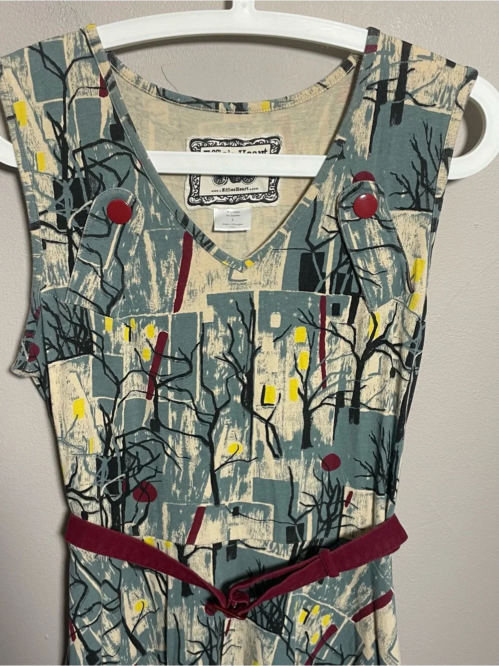 Effie’s Heart Swing Dress with belt/tie size large